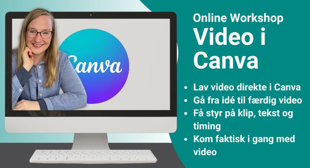 Lær at lave video i Canva. kom faktisk i gang med video. Lær at klippe og sætte undertekster på.
